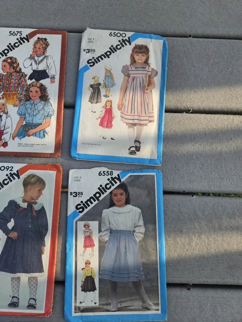 24 Vintage 60s/70s Girls Sewing Patterns- Sz 5-6 Boho Retro Unchecked